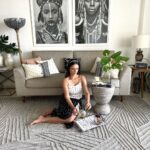 Roshni Chopra Instagram – Slow down you’re movin too fast.. gotta make the moment last 🎵✨ recharging in my sanctuary #Rohome on this beautiful woven rug by @houseofknotsofficial @thepurpleboat_ 

#decor #interiorstyling #neautraldecor #homedecor Mumbai – मुंबई