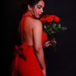 Roshni Walia Instagram - Happy Valentine’s Day ❤️🥰❤️ . . . . 💃- @the_clothingfactory @zaamo.official 📍 @madstudioofficial 📷 @ronakza143 . . #red #reddress #valentines #roshniwalia #roses #ootd #potd ✨🔚