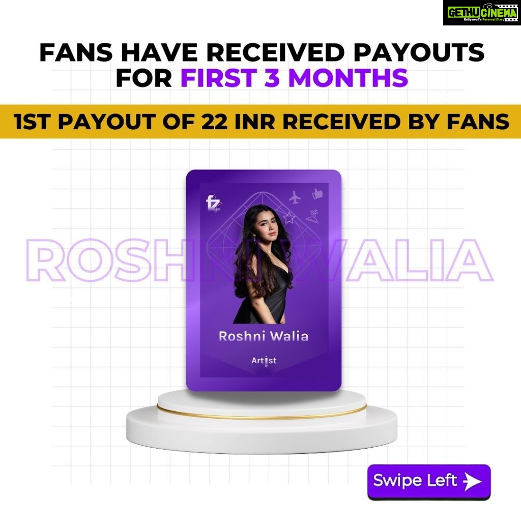 Roshni Walia Instagram - Ab Follower Nahi, Partner Bano! @fanztar Now you can be my Partner and earn Royalty Income only at fanztar.com 1. Sign up at fanztar.com 2. Select your favourite Creator from Buy section 3. Pick a Fan Card you want to Buy 4. Earn income share and exciting rewards Use coupon code “FZCB50” and get up to Rs. 100/- cashback #fans #fanztar #creators #AbFollowerNahiPartnerBano #dance #earnroyalty #ownashare #sharesuccess #creatoreconomy #roshniwalia #collaboration 🔚