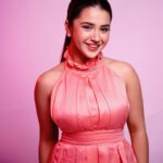 Roshni Walia Instagram - Cringy caption 🚨 How I wished you on Valentine’s Day 🤪💓💞💗💖 . . . . #hearts #valentines #valentineday #cute #ootd #potd #pink #dress 💖 . . 💃- @the_clothingfactory @zaamo.official 📍 @madstudioofficial 📷 @ronakza143 🔚