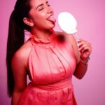 Roshni Walia Instagram - Cringy caption 🚨 How I wished you on Valentine’s Day 🤪💓💞💗💖 . . . . #hearts #valentines #valentineday #cute #ootd #potd #pink #dress 💖 . . 💃- @the_clothingfactory @zaamo.official 📍 @madstudioofficial 📷 @ronakza143 🔚