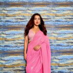 Roshni Walia Instagram - Desi barbie in the house 🥹💓 . . Outfit by - @the_adhya_designer . . . #pink #saree #desi #barbie #pinksaree #insta #roshniwalia #cute 🔚 India