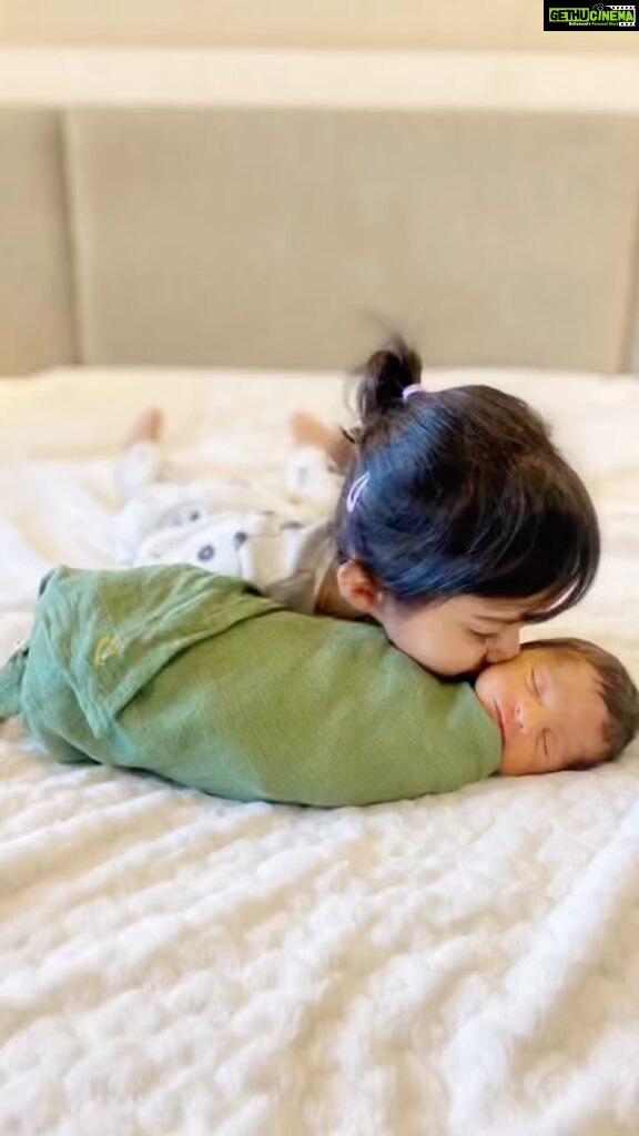 Rucha Hasabnis Instagram - The snuggle is real. Meet our new addition, “RONIT” #doubletrouble #myfavouritelovestory♥️ 🧿