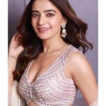 Rukshar Dhillon Instagram - Just a sparkly happy unicorn🦄🌸 Styled by- @stylebymish Captured by- @advait_vaidya Wearing- @frontierraas Jewellery- @akoyajewels Hair- @minisingh11_ Make up- @bridalmakeupbynidhithakkar