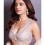 Rukshar Dhillon Instagram - Flower child🌸 Styled by- @stylebymish Captured by- @advait_vaidya Wearing- @frontierraas Jewellery- @akoyajewels Bag- @theamyrastore Hair- @minisingh11_ Make up- @bridalmakeupbynidhithakkar