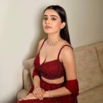 Rukshar Dhillon Instagram - We can buy our own diamonds All that is needed from you, is a heart full of love. Happy Valentines Day to all of you♥️ Styled by- @stylebymish Hair- @minisingh11_ Make up- @bridalmakeupbynidhithakkar Wearing- @richajaisinghanilabel Jewellery- @akoyajewels