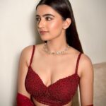 Rukshar Dhillon Instagram - We can buy our own diamonds All that is needed from you, is a heart full of love. Happy Valentines Day to all of you♥️ Styled by- @stylebymish Hair- @minisingh11_ Make up- @bridalmakeupbynidhithakkar Wearing- @richajaisinghanilabel Jewellery- @akoyajewels