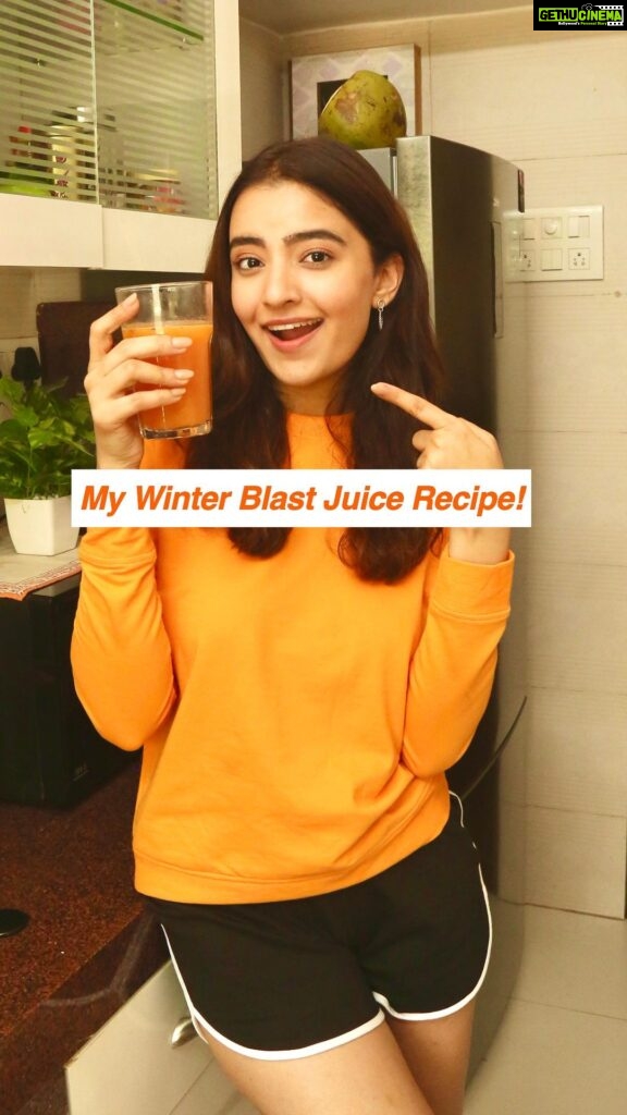 Rukshar Dhillon Instagram - After much wait and demand from all of you, we’re back with another episode of #RukCanCook👩‍🍳 My most favorite Winter Blast Juice🍊🍍🥕 Great for your health and everyones too, so don’t forget to share♥️