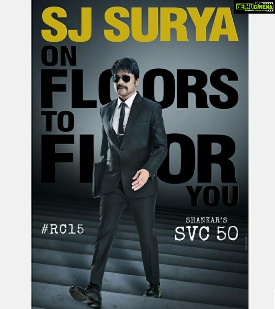 S. J. Surya Instagram - Thank you🙏 @srivenkateswaracreations sir @shanmughamshankar sir @alwaysramcharan sir #RC15