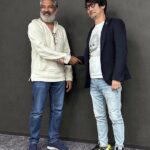 S. S. Rajamouli Instagram - Delighted and honoured to meet the legendary @hideo_kojima in Japan🇯🇵🙏🏻 Talked to him about video games, movies and much more… Will cherish these memories for long :) Kojima Productions