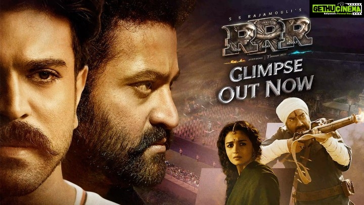 S. S. Rajamouli Instagram - Take a peek inside our #RRRMovie. Here is the #RRRGlimpse ... see you in cinemas from 7th Jan,2022.