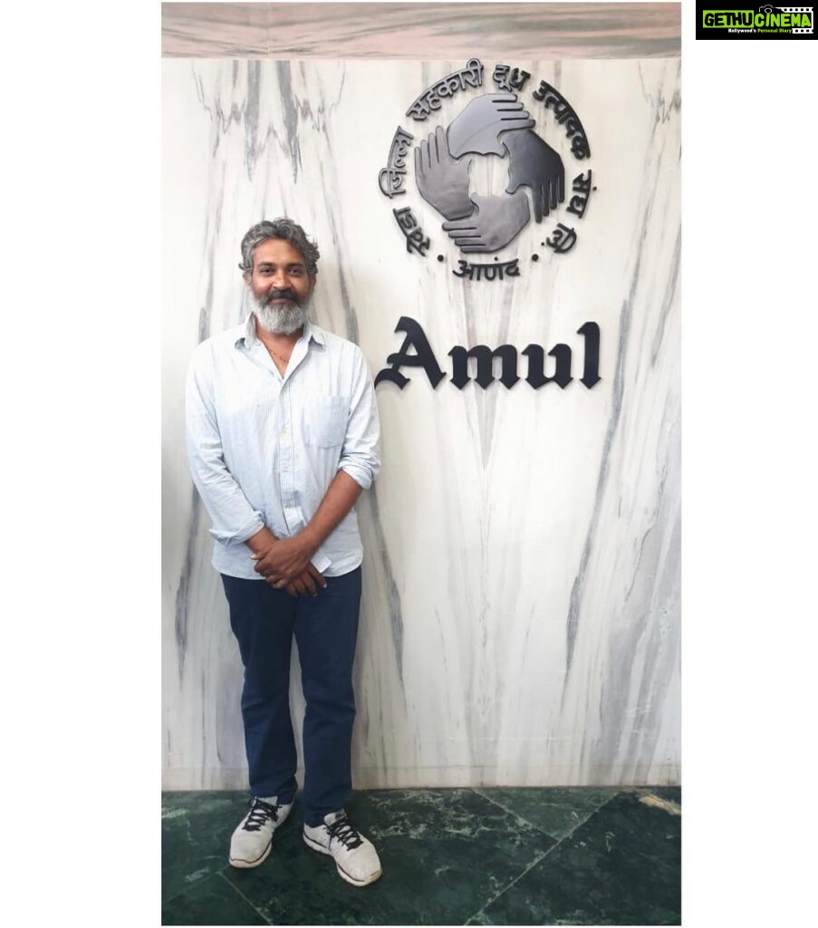 S. S. Rajamouli Instagram - The father of white revolution. The Man who reshaped #India from a milk deficient nation to the world leader in milk production. He who transformed the lives of millions of people.I consider Dr. Verghese Kurien a God and today I made my pilgrimage to his temple, #Amul. Amul Dairy