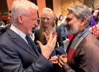 S. S. Rajamouli Instagram - The great James Cameron watched RRR.. He liked it so much that he recommended to his wife Suzy and watched it again with her.🙏🏻🙏🏻 Sir I still cannot believe you spent a whole 10 minutes with us analyzing our movie. As you said I AM ON TOP OF THE WORLD... Thank you both 🥰🥰🤗🤗