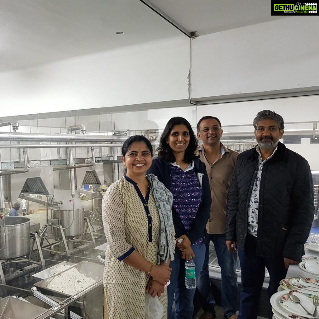 S. S. Rajamouli Instagram - Had visited the automated, untouched by hand, cooking unit at #akshayapatra Kokapet, Hyderabad. This year, we are sharing our lunch with 2500 school children for an entire year through Akshaya Patra Foundation. You too can be a part by contributing just Rs.950/- and provide hot, nutritious lunch to a school child for an entire year! #iShareMyLunch https://www.akshayapatra.org/isharemylunch