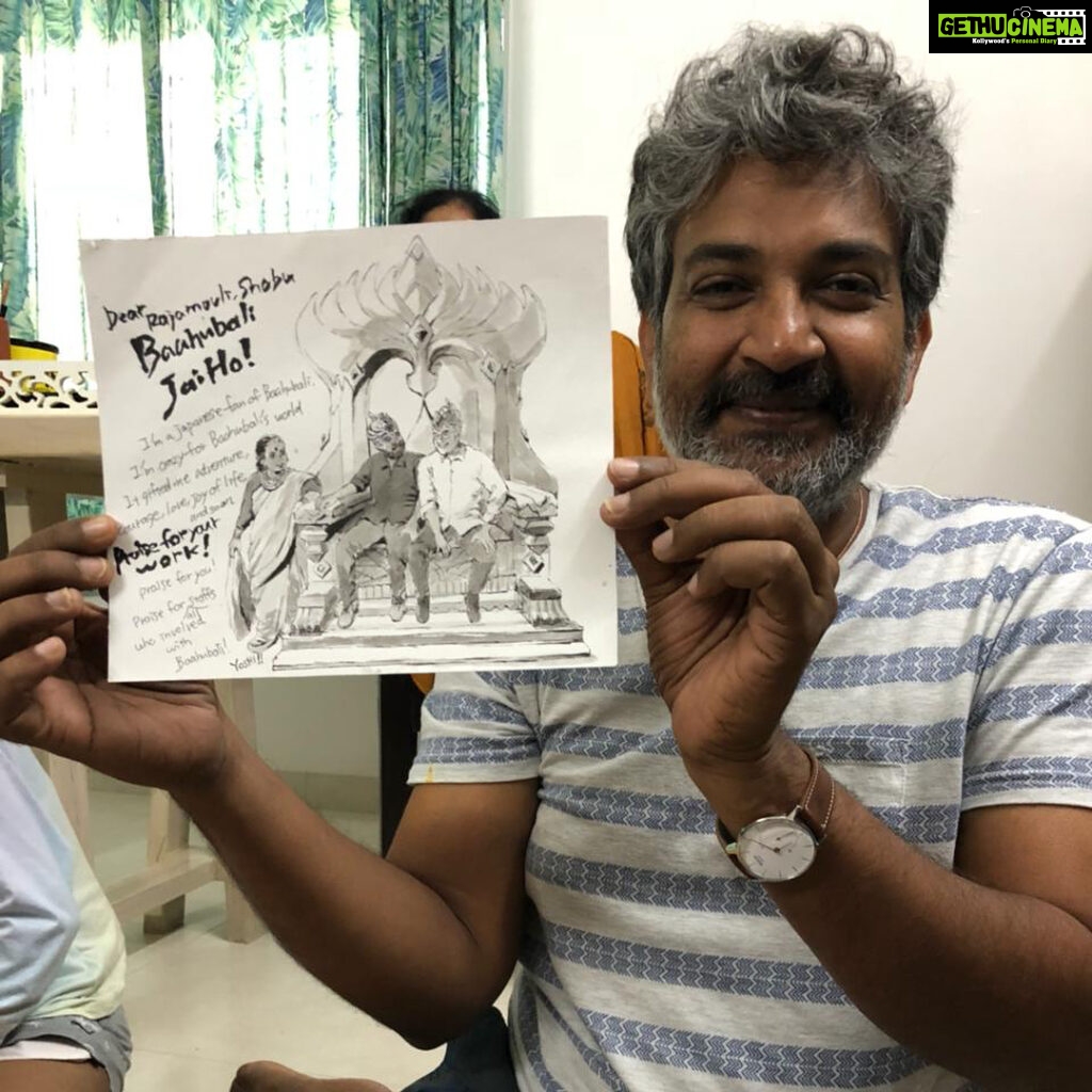 S. S. Rajamouli Instagram - Its been a week since we came back home from Japan. Thanks to #Baahubali, we had a chance to visit many countries. But Japan became our most favourite. I can't ever forget the reception they gave us, and the love they showered on us and our film. Incredible. They sent me home with lots of gift packs. We just started unboxing one by one and it brought a wide smile on my face again. Every gift we got and every art made was so unique and amazing. Thanks for all your efforts, it really means a lot to us. I feel truly blessed. Didn't want to open #Prabhas, @Ranadaggubati’s gifts... We will unbox them once we all meet. :) Thank you so much #Japan... Loads of love.