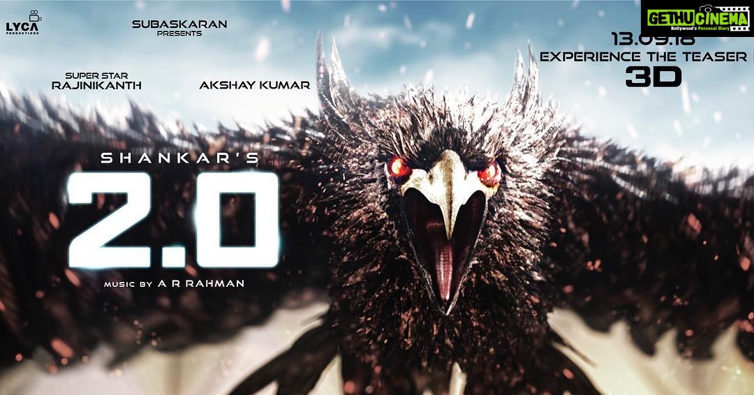 S. Shankar - 16.2K Likes - #2point0 Humans beware! Teaser in 5 days
