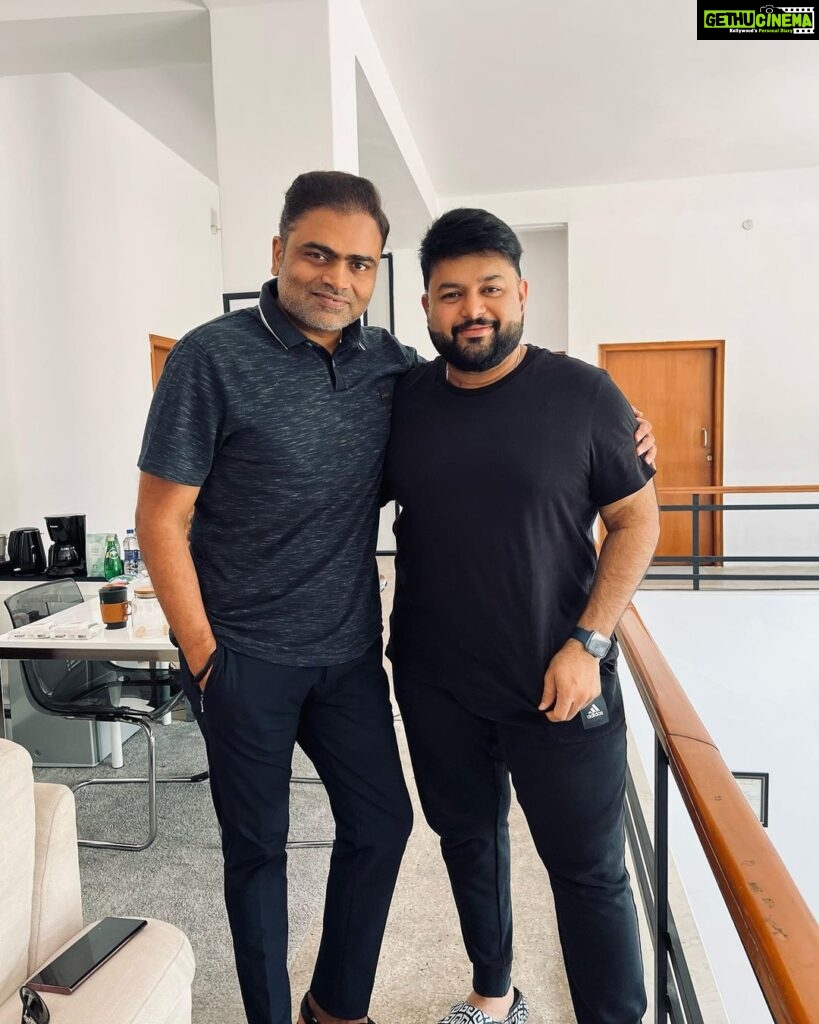 S. Thaman Instagram - This film with dear 🎞❤️ @directorvamshi #thalapathy66 🙌🏿🏆💃🤟🏽 Compositions 🚀