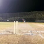 S. Thaman Instagram - Straight back Hit to 4 bowled by @yashwanthmaster 💥🏆🏏 Chasing 157 #Srcc #Hyd #Cricket 🏟