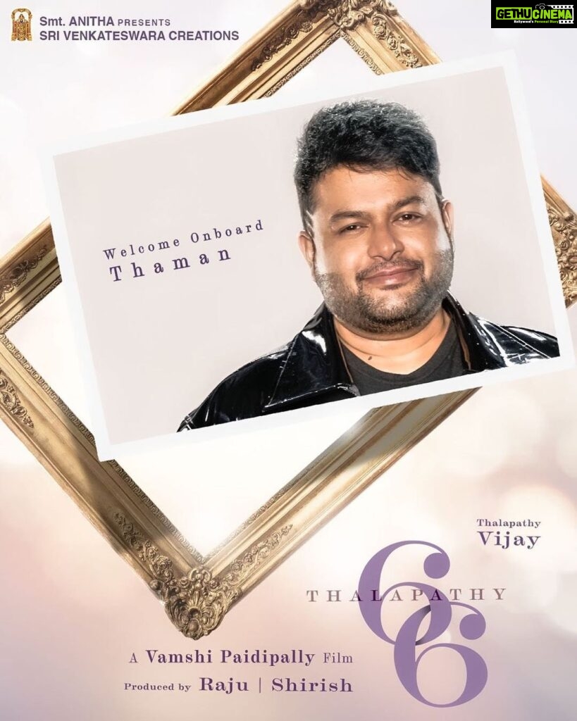 S. Thaman Instagram - My longgestttttt Wait !! ❤️ For Our Dearest #Vijay Anna Has finally Come True. It’s A great Feeling to be On Board for #Thalapathy66 along with dear @directorvamshi @srivenkateswaracreations #DilRaju gaaru 🤟🏽 For Me it’s Going to be 6-6-6-6-6-6 !! 🎧🎵🔥 Musical Fireworks All Over 💥🔥💣🏆