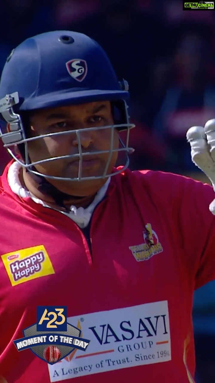 S. Thaman Instagram - Smashing boundaries like a pro! @musicthaman ‘s batting skills are on fire 🔥🏏 Here’s the CCL “A23 Moment of the Day” from the match between @punjabdesherccl and @teluguwarriors #CCL2023 #CelebrityCricketLeague #a23 #chalosaathkhelein #a23rummy #letsplaytogether #a23momentoftheday
