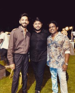 S. Thaman Instagram - What an Evening ♥️ with My Musical Brothers @anirudhofficial @itsyuvan wohhhooooooo !! Almost danced 💯 Odd Songs !!!🤪🤪🤪 #HBDShankar SiRrrrr 🏆