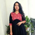 Sadhika Venugopal Instagram - Women's aliyacut kurthi,yoke full beads work sizes available from M to xxl For more collections check out @lepapillonkochi5