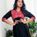 Sadhika Venugopal Instagram - Women's aliyacut kurthi,yoke full beads work sizes available from M to xxl For more collections check out @lepapillonkochi5