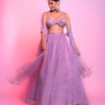 Sai Tamhankar Instagram - 💜 @monaandvishu @nehachaudhary_ @digambar103 @jayshree2783 @kalyaam_2.0 @vishal.patil36 @azim_shaikh1989 #saitamhankar #lavender #ghagra #meraghagra #mhj