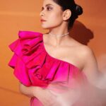 Sai Tamhankar Instagram - Fun dressing up for a birthday party ! Happy Birthday @applausesocial ; absolutely looking forward to the new journey we are embarking on . Lots of love and luck @sameern Sir and @segaldeepak Sir ! Outfit - @ranbirmukherjeeofficial Jewellery- @karishma.joolry Makeup - @digambar103 Hair - @jayshree2783 Styled by - @who_wore_what_when Photography- @rishabhkphotography #saitamhankar #pinkdress #pinknails #pink #pinknight