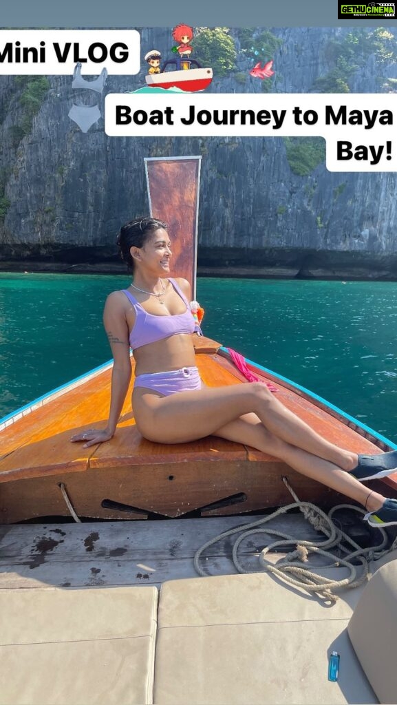 Sakshi Pradhan Instagram - 🪬Wet #Minivlog, In a hurry? My island hopping program will take you from the hustle and bustle of city life to the beauty of this #tranquil #paradise which is #Mayabay #Island in #PHIPHI 🌞 🏝️ 🐟🪐🌈🌊🦞🐢🤿🚣🏽‍♀️ 👙 🐬 .. .. .. .. .. .. .. .. #viralvideos #instagood #instagram #travelblogger #travelphotography #travelwithme #travelwithsakshi #reelitfeelit #reelsinstagra #reelkarofeelkaro #thailand #thailandtravel #island #thankyou #reelindia❤️❤️ #funtimes #workharder #connect #justgettingstarted #beachbum #beach #beachlife #mayabay #phiphiisland Phi Phi Island Phuket