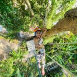 Sakshi Pradhan Instagram – Do you know how I reach the Beach?🌳 🧗🏽‍♀️🏝️ 💦 😥 🩴 🪬
..
..
..
..
..
..
#Treehouse #soundsofthejungle jungle #greenstowaters #Trill #explore #findyourway #findyourself #Travel Phuket, Thailand