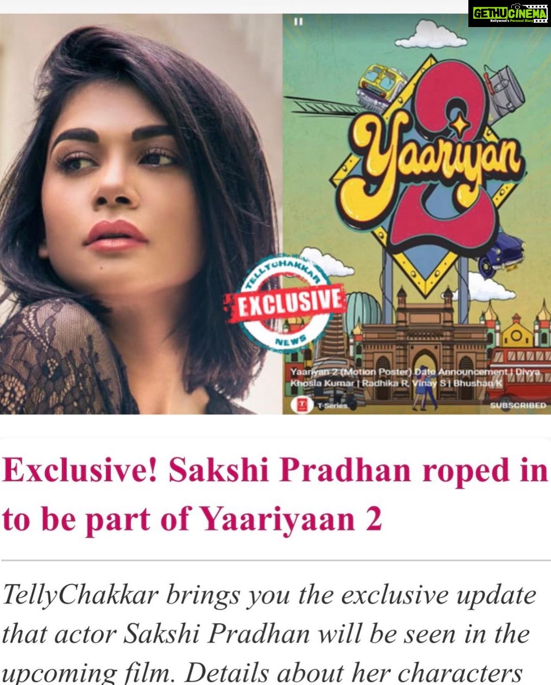 Sakshi Pradhan Instagram - 🪬Hop on to experience the musical journey of #Yaariyan2 as it gets a new release Date👩✈️🚊 Now set to release this festive season on 20th October 2023. @tseries.official @tseriesfilms #bhushankumar @divyakhoslakumar @sapruandrao #VinyaSapru #RadhikaRao @shivchanana #krishankumar #blmpictures @tellychakkar #Film #Indiancinema #cinema #bollywood #media