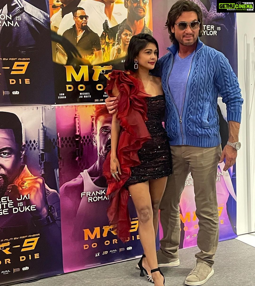 Sakshi Pradhan Instagram - #Posterlaunch #MR9 Do or Die at #Cannes #cannesfashionfestival #palaisdesfestivals πͺ¬π Beautiful Dress @gavinmiguelofficial stilettos @taoparis.in #cannesfilmfestival2023 #festivaldecannes #gratitude #Proudactor #hollywood #ActionFilm #sakshipradhan Cannes Film Festival