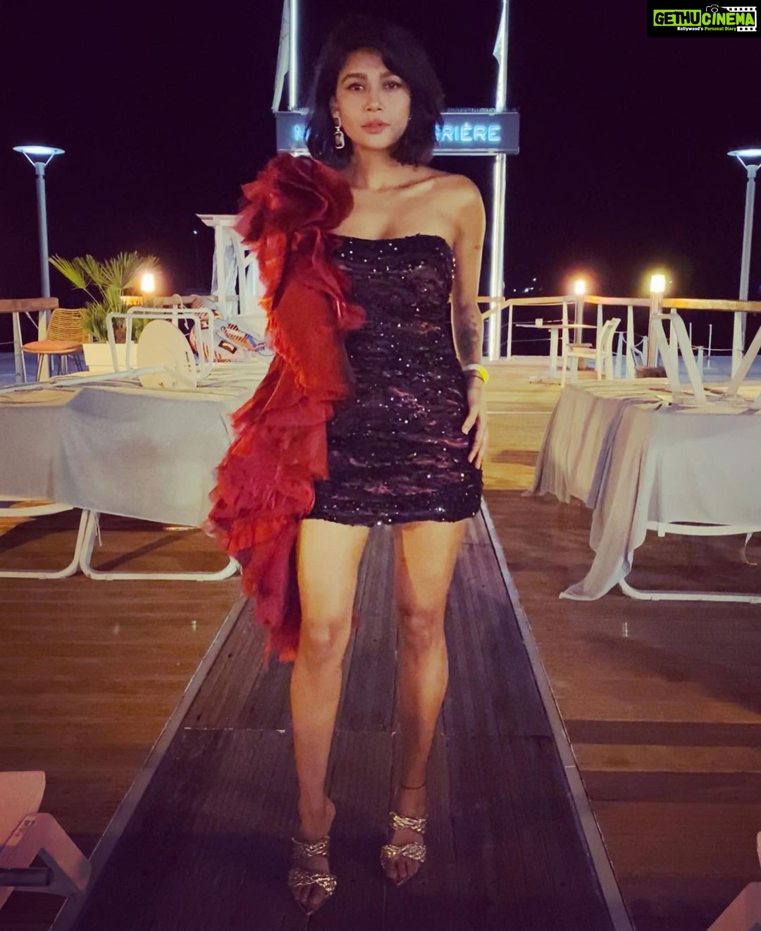 Sakshi Pradhan Instagram - Festival de cannes Party time with @deloitte @goldenglobes @variety @camparifr #Cannesfilmfestival2023 🪬 Outfit - @gavinmiguelofficial 👠 - @taoparis.in 💍 - @ishwarabykanishka . . . . #frenchriviera #cannesfashionfestival #cannes Cannes Film Festival