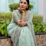 Samyuktha Instagram - A dreamer , That’s what she is ♥️ M&H @chisellemakeupandhair Captured by @kiransaphotography Outfit @mrunalinirao Styling @openhousestudio.in Jewelry @surendrajewellery