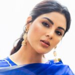 Samyuktha Instagram - Passion is ENERGY. Feel the power that comes from focusing on what excites you . Wearing @labelshireenshahana & @amrapalijewels . Styled by : @ruchi.munoth Makeup: @vishalcharanmakeuphair Hair: @divya.naik25 Photographed : @__suru #vaathi #vaathipromotions #sir #samyuktha #classic #livinglife #blue #desire