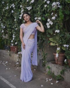 Samyuktha Instagram - “Beauty surrounds us, but usually, we need to be walking in a garden to know it.”

#happywomensday #happyholi 

Wearing @kavithaguttaofficial & @karnikajewelshyd 
. 
Styled by : @ruchi.munoth 
Makeup: @vishalcharanmakeuphair 
Hair: @hairbyradhika 
Photographed : @arifminhaz Asst by @thejaswitanneru

#vaathi #vaathipromotions #sirmovie #samyuktha  #classic #livinglife