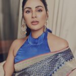 Samyuktha Instagram – Majestic Blue 💙
.
Wearing @tilfi_banaras & @amrapalijewels 
. 
Styled by : @ruchi.munoth 
Makeup: @vishalcharanmakeuphair 
Hair: @divya.naik25 
Photographed : @arifminhaz 
Location: @churrolto 

#vaathi #vaathipromotions  #classic