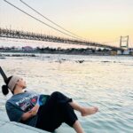 Samyuktha Instagram – #cosy 
There is a language which only I and her understands and that is SILENCE . 

Favourite moments captured by my favourite @ziyaaboghani Rishikesh Ganga