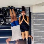 Samyuktha Hegde Instagram – Big brother 💪 x Little sister 🩰 
Tried this partner challenge and nailed it in the first attempt,
Two skinny kids a few years ago, 
we’ve really come a long way @deepak_hegde94 

Ps: and yes, we are reallll siblings! 
#partnerchallenge #partnerworkout #gym #fitishealthy