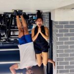 Samyuktha Hegde Instagram - Big brother 💪 x Little sister 🩰 Tried this partner challenge and nailed it in the first attempt, Two skinny kids a few years ago, we’ve really come a long way @deepak_hegde94 Ps: and yes, we are reallll siblings! #partnerchallenge #partnerworkout #gym #fitishealthy