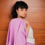 Sanam Shetty Instagram - Pick a purple that adds to your sparkle 💜💜💜 . . . Pant suit by @shyn_fascino @fascinodresses_by_shyn Photography @shots_by_ad MUH @makeupbyjenitabhaskar #latest #pantsuit #powerdressing #prettypurple #backwithabang #shorthair #sanam #sanamshetty #happyweekend