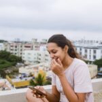 Sanchana Natarajan Instagram - Gloomy day🌥️ With @madras_ponnu 🥰