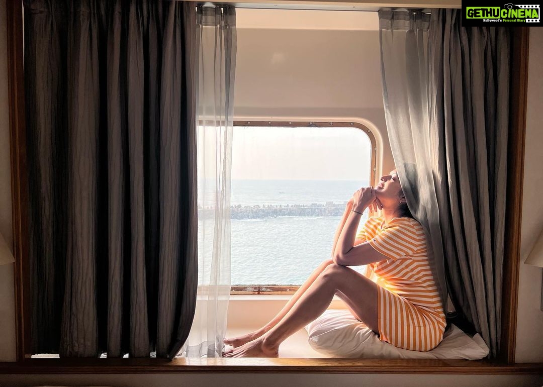Sanchita Shetty Instagram - When imagination stops, realisation begins.! PC : aunt Chitra 🥰 Place : #cordilacruises #nofilter #nomakeup #iphone13 #iponephotography #cruise #cruiseship #cruislife #sea #sealife #mothernature #sanchita #sanchitashetty #spreadlovepositivity ❤️