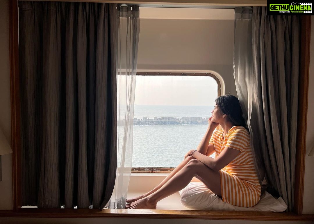 Sanchita Shetty Instagram - When imagination stops, realisation begins.! PC : aunt Chitra 🥰 Place : #cordilacruises #nofilter #nomakeup #iphone13 #iponephotography #cruise #cruiseship #cruislife #sea #sealife #mothernature #sanchita #sanchitashetty #spreadlovepositivity ❤️
