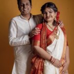Sandra Thomas Instagram - Happy Anniversary to us ❤️ 📷: @pournami_mukesh_photography Styling : @joe_elize_joy Curator: @nivethithasanjay Assistant: @sanliya_sabu Studio : @maxxocreative Makeup : @zara___makeover #weddinganniversary #togetger #weareone #couple #happy #family #madeforeachother #forever #love #bonding #us #supernaturalfamily #thankakolusu