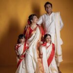 Sandra Thomas Instagram - It’s our birthday as parents to this beautiful angels 😇 📷: @pournami_mukesh_photography Outfit : @meenumjoseph Stylist : @joe_elize_joy Curator: @nivethithasanjay Assisted by : @sanliya_sabu Makeup : @zara___makeover Blouse stitched by : @edesignsbythasneem #birthdaytheme #traditionalwear #bengali #thankakolusu #supernaturalfamily #family #influencer #filmproducer #toddlerlife #twins #girls #lifeline #youtubers #grandchildren #daughters #lovequotes Maxxo Creative