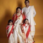 Sandra Thomas Instagram - It’s our birthday as parents to this beautiful angels 😇 📷: @pournami_mukesh_photography Outfit : @meenumjoseph Stylist : @joe_elize_joy Curator: @nivethithasanjay Assisted by : @sanliya_sabu Makeup : @zara___makeover Blouse stitched by : @edesignsbythasneem #birthdaytheme #traditionalwear #bengali #thankakolusu #supernaturalfamily #family #influencer #filmproducer #toddlerlife #twins #girls #lifeline #youtubers #grandchildren #daughters #lovequotes Maxxo Creative