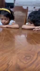 Sandra Thomas Instagram - Their way of asking permission to go to their friend’s place. Watch till the end to see their reaction when I smile at them. 
#mothehood #challenges #phaseoflife #dealwithit #children #girls #foryou