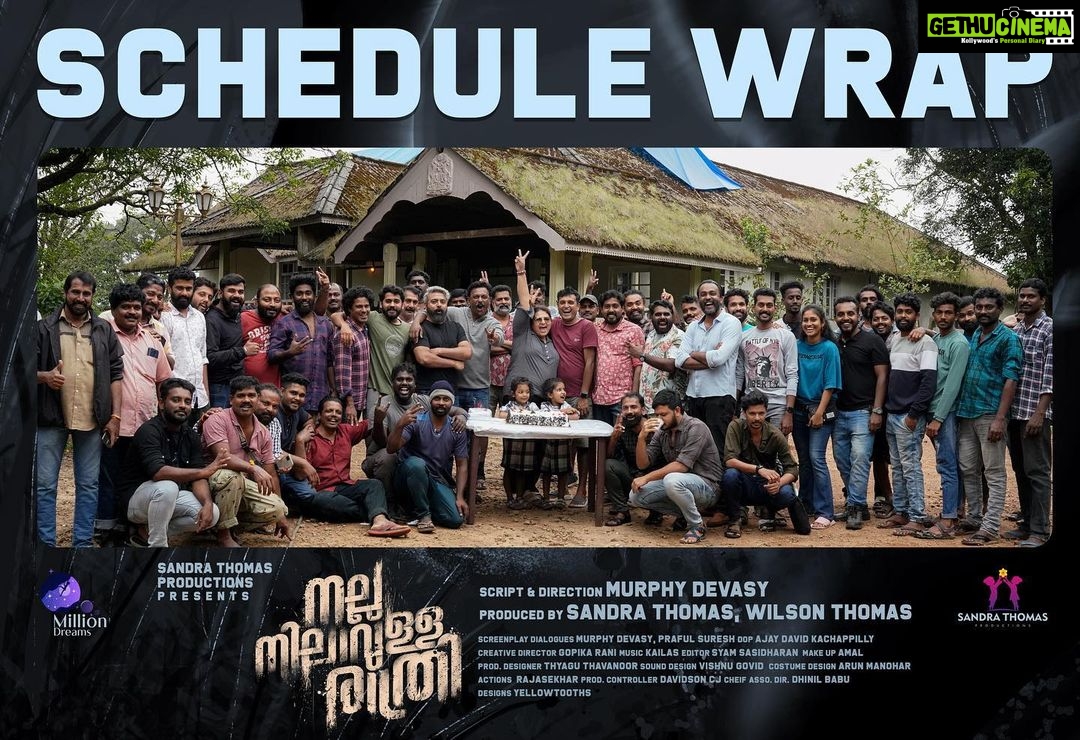 Sandra Thomas Instagram - My eleventh movie as a producer and first production from Sandra Thomas Productions. Like ‘FRIDAY’ this is also an experimental movie. A different genre from my side. Hope u will like it🙏 #schedulewrap #movie #NNR #STP #producer #film #productionhouse #production #locationpicture #happyscene Kuttikkanam